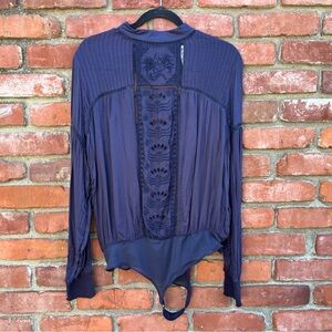 FP Navy Blue Vintage Inspired One Piece Body Suit